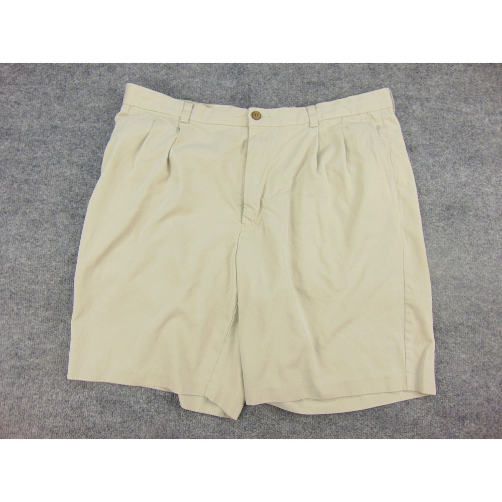 Tommy Bahama Shorts Mens 38 Pleated Beige Silk Blend Tropical Island Resort